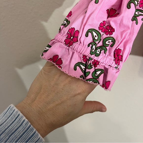 New Boden Arabella Cotton button down blouse vibrant floral lace detail pink 8 - Picture 12 of 16